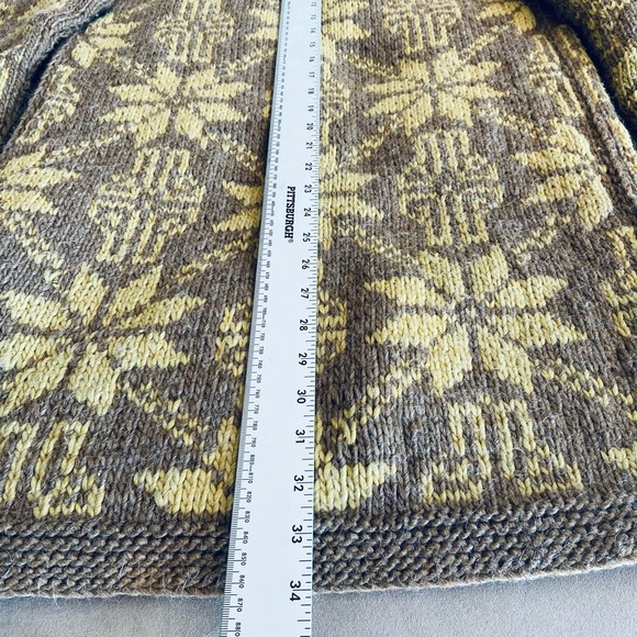 Handmade Wool Cardigan Sweater w/ Big Bold Beautiful Collar - Picture 9 of 11